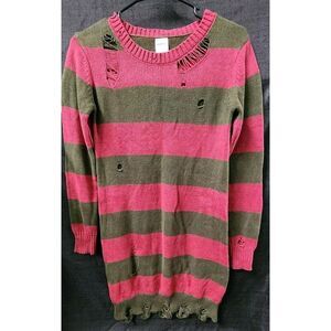 Nightmare On Elm Street Freddy Krueger Sweater‎ Dress Womans Sz Small EUC